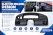 create car dashboard bezel plastic 3d cad, dfm tooling and injection molding