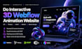 do interactive 3d webflow animation website 3d threejs gsap webgl spline design