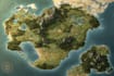 do custom conceptual fantasy game map illustration
