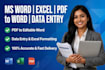 do sinhala typing, english typing, data entry and copy paste work