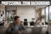 design zoom virtual office background with your logo