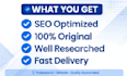 write SEO blog posts, articles, website content and ebook