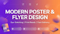 design modern poster, flyer, and brochure in canva
