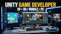 develop 2d and 3d unity games for mobile PC and web