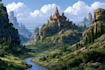 fantasy concept landscape illustrations