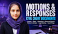 draft lawsuits, complaints, responses, small claims and discovery documents
