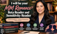 be your mm romance beta reader and sensitivity reader