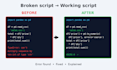 fix bugs and errors in your python script
