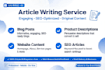 write SEO optimized blog post artical with fast delivery
