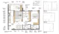 draw two bedroom apartment suite,scale 150 layout,construction document details