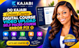 do kajabi online course, digital course video upload self paced course error fix