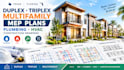 create texas florida duplex triplex multifamily mep plumbing hvac plans