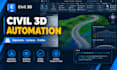 develop custom autocad, civil 3d and revit plugins