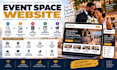 design a professional event space and venue booking website