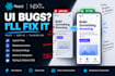 fix react nextjs UI bugs and responsive issues