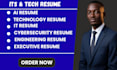 write a tech resume for IT, engineering, faang and cybersecurity professionals