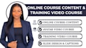 create an online course content, avatar video course, training video course, ppt