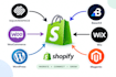 migrate squarespace to webflow, shopify wix to wordpress sqaurespace app design