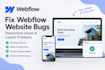 fix webflow website bugs, responsive issues and layout problems