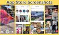 design and redesign app store screenshots and play store screenshots