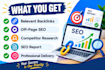 do off page SEO and high quality link building