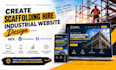 create scaffolding hire industrial website design  using wix wordpress hostinger