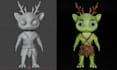 create a 3d character model and texture for your university project