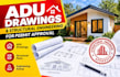 provide adu drawing, adu stamp, structural engineer stamp for permit approval