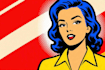 draw a retro pop art roy lichtenstein style