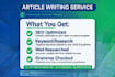 writeseo optimized blog article and creative content writing