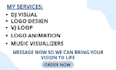 create stunning logo animation, dj visual, vj loop and music visualizer
