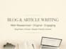 write engaging SEO friendly articles