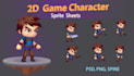 create 2d game character design, animation and game assets