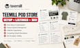 build your teemill pod store with product upload listing tshirt custom design