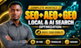 complete monthly website on page GEO aeo local ai SEO optimization backlinks