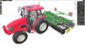 model farming simulator, excavator, tractor pbr texture,3d solid work, blender