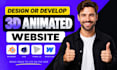 design interactive and 3d animated webflow website, redesign 3d webflow website
