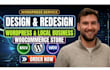 design redesign wordpress website, local business website, woocommerce website