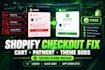 fix shopify checkout shopify payment gateway fix cart whop shopify theme update