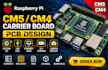 design raspberry pi cm5 cm4 carrier board pcb