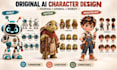 create a consistent ai character design and character sheet