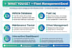 create automated fleet management excel and vehicle tracking