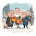 create a custom cartoon caricature holiday card