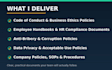 write business compliance documents and policies