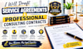 draft service agreements and professional consulting contracts