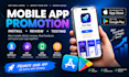 mobile app promotion, USA ios android app install, app rating review