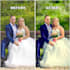 do wedding photo editing with natural background blur