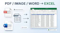 do excel data entry and convert PDF or image to excel