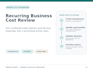 analyze your business costs and create a savings plan