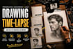 make a professional time lapse video drawing